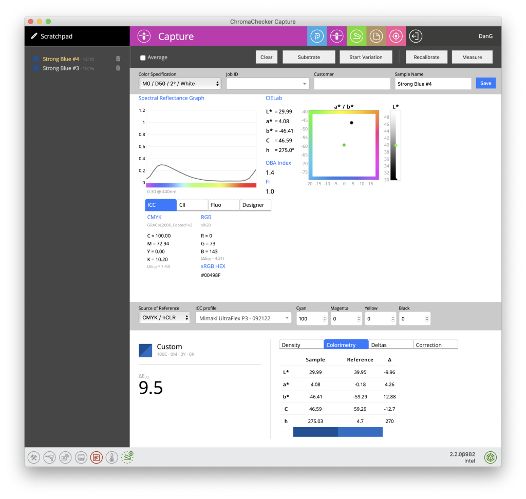 ChromaChecker Capture Compare Using ICC Profile